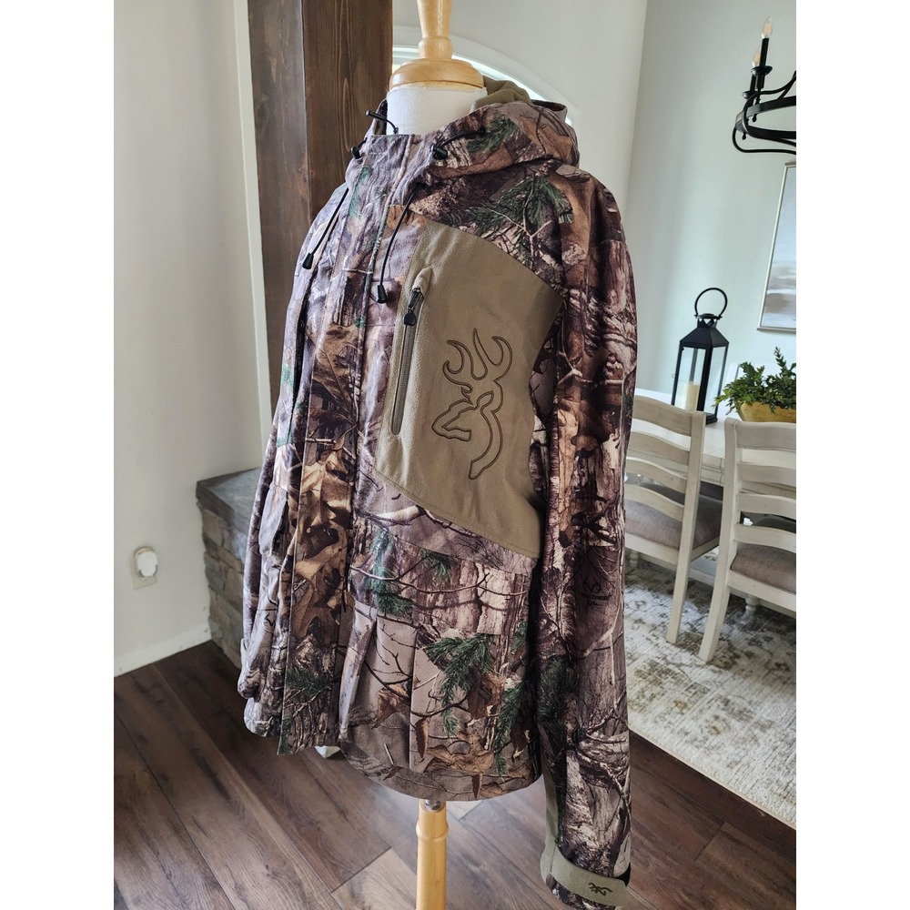 Browning BTU Parka Jacket RealTree XTRA Camo Hooded Insulated Hunting Coat Large